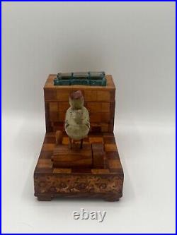 Vintage Wooden Mechanical Cigarette Dispenser