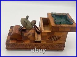 Vintage Wooden Mechanical Cigarette Dispenser