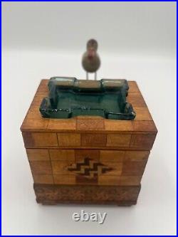 Vintage Wooden Mechanical Cigarette Dispenser