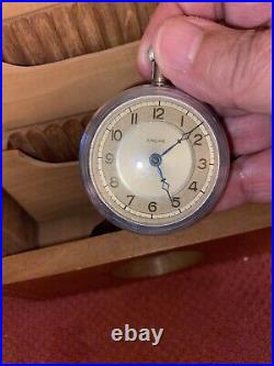 Vintage Wooden Pocket Watch Brevet 128780 Cigarette Dispenser Box