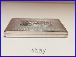 Vintage Ww2 Era Solid Silver(155 Gr) Beautiful Hand Carved Cigarette Box Case