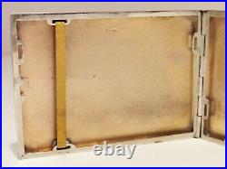 Vintage Ww2 Era Solid Silver(155 Gr) Beautiful Hand Carved Cigarette Box Case