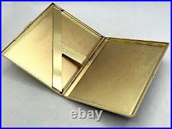 Vintage YVES SAINT LAURENT YSL Logo Cigarette Holder Case Gold/Black/Blue