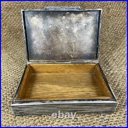 Vintage cigarette case, silver plated PV. ALPAKKA