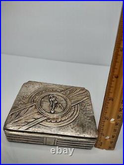 Vintage cigarette holder case storage box dispenser bowling award