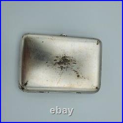 Vintage flapper girl cigarette business card case plated holder vintage fashion