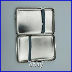 Vintage flapper girl cigarette business card case plated holder vintage fashion