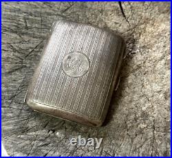 Vintage ladies cigarette case silver England London 83gr