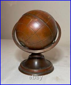 Vintage mid century modern brass globe stand cigarette dispenser holder ashtray