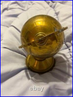 Vintage mid century modern brass globe stand cigarette holder