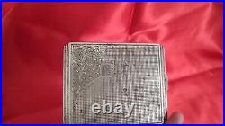 Vintage silver cigarette case Europe 1920-1940 Art Deco 900