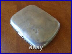 Vtg Antique Art Nouveau Style German Cigarette Case Box Holder Marked Silver 800