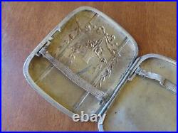 Vtg Antique Art Nouveau Style German Cigarette Case Box Holder Marked Silver 800