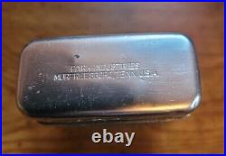 Vtg Park Industries Aluminum Slide Top Cigarette Case & Matching Zippo Lighter