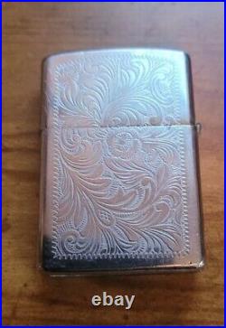 Vtg Park Industries Aluminum Slide Top Cigarette Case & Matching Zippo Lighter