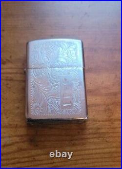 Vtg Park Industries Aluminum Slide Top Cigarette Case & Matching Zippo Lighter