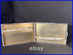 Vtg Sterling Silver Art Deco Cigarette Case LB Levesley Brothers Sheffield