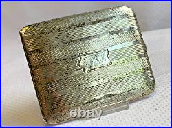 Vtg Sterling Silver Elgin USA Cigarette Holder Case 114.82g Monogrammed