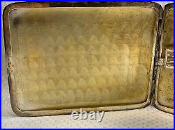 Vtg Sterling Silver Elgin USA Cigarette Holder Case 114.82g Monogrammed