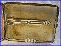 Vtg Sterling Silver Elgin USA Cigarette Holder Case 114.82g Monogrammed