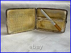 Vtg Sterling Silver Elgin USA Cigarette Holder Case 114.82g Monogrammed