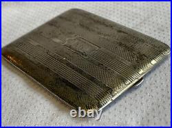 Vtg Sterling Silver Elgin USA Cigarette Holder Case 114.82g Monogrammed