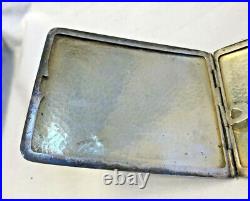 Vtg Sterling Silver Slim Cigarette Case 116.31 Grams Smoking Accessory Tobacco