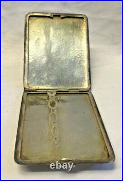 Vtg Sterling Silver Slim Cigarette Case 116.31 Grams Smoking Accessory Tobacco