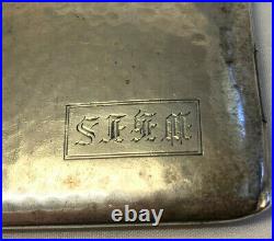 Vtg Sterling Silver Slim Cigarette Case 116.31 Grams Smoking Accessory Tobacco