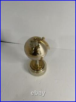 World Globe Cigarette Dispenser Gold Tone Mid Century Vintage