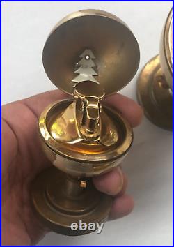 World Globe Cigarette Dispenser & Lighter Set Gold Tone Mid Century Vintage