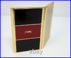 YVES SAINT LAURENT YSL Logo Vintage Cigarette Holder Card Case Gold Black Red