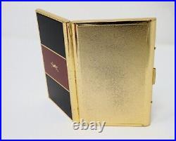 YVES SAINT LAURENT YSL Logo Vintage Cigarette Holder Card Case Gold Black Red