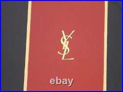 YVES SAINT LAURENT YSL Logo Vintage Cigarette Holder Card Case Gold Black Red